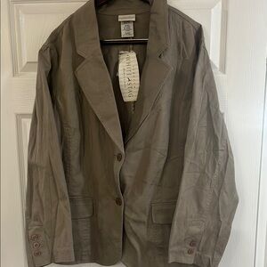 Taupe plus size women’s jacket